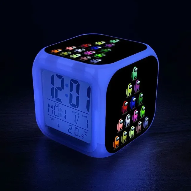 Lighting alarm for children with gaming motifs