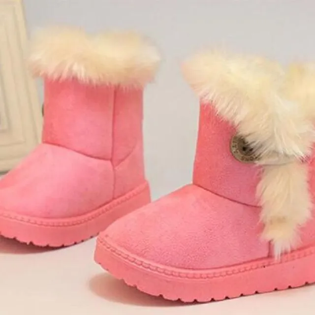 Girls winter roller with fur coat