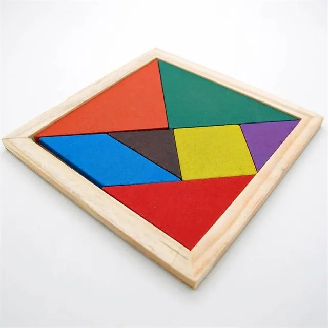 Wooden puzzle for children in the shape of a square