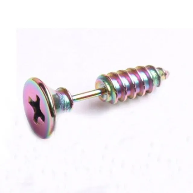 Men's earrings in the shape of a screw - 10 colours