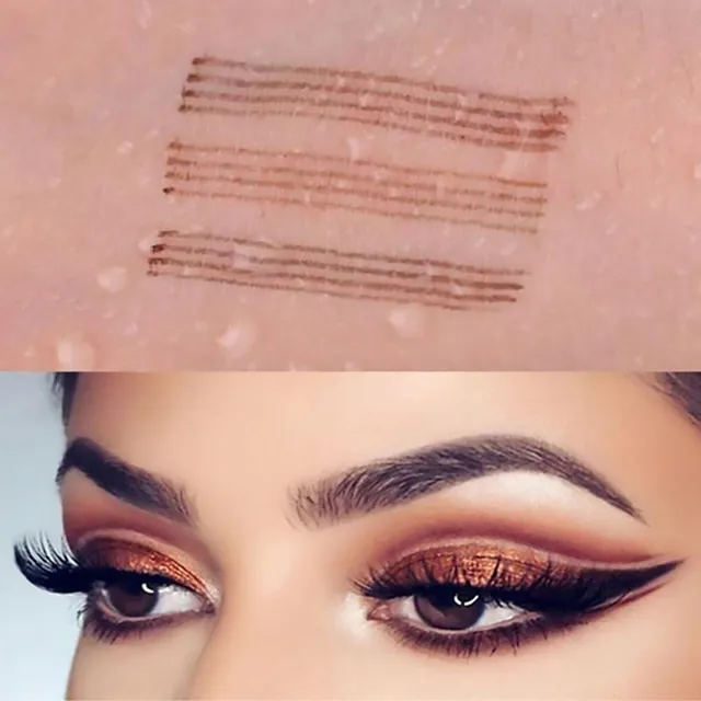 Waterproof eyebrow pencil with microblanding effect - multiple colours
