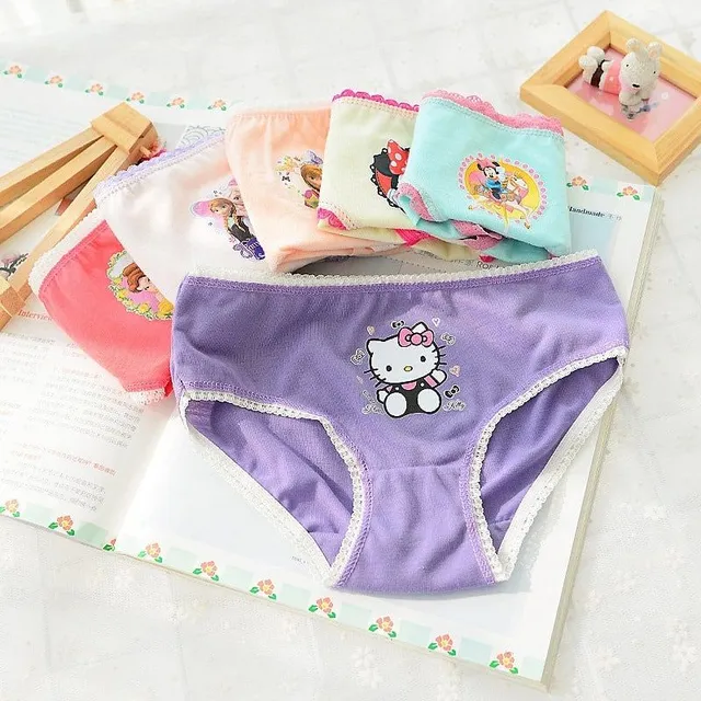 Dívčí spodní prádlo Mininie Mouse, Ledové království, Hello Kitty | 6 ks