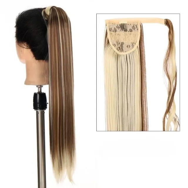 Women's long synthetic hair extensions for thickening hair