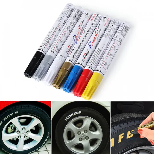 Permanent tyre paint - multiple colours