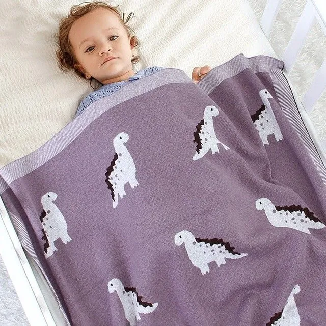 Baby blanket with dinosaur