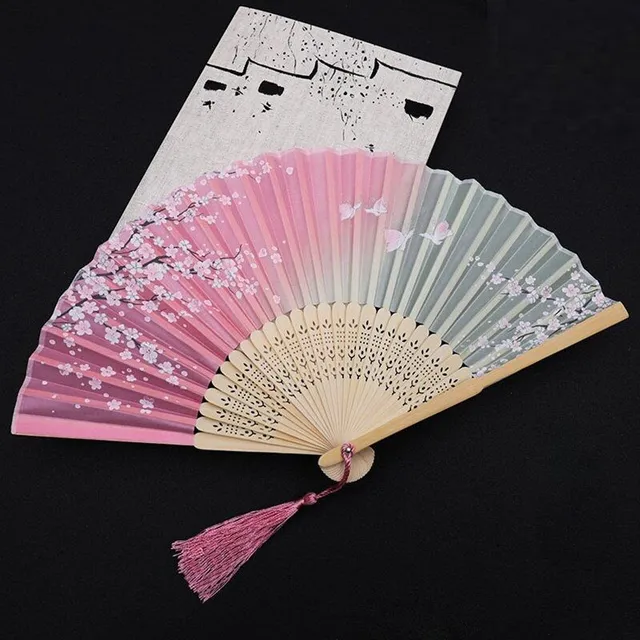 Japanese fan with floral motif