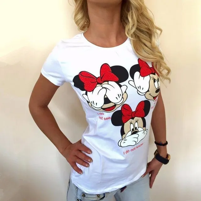 Tricou elegant pentru femei Funny Mouse