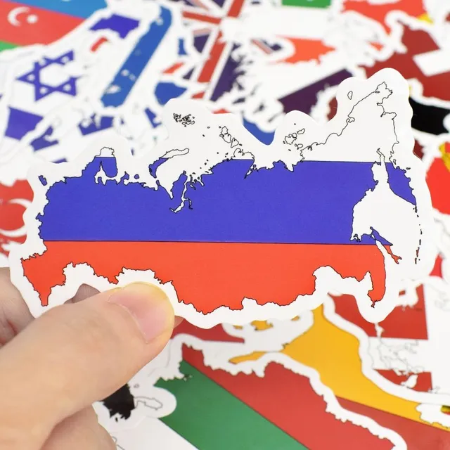 Stickers flags of states 50 pcs