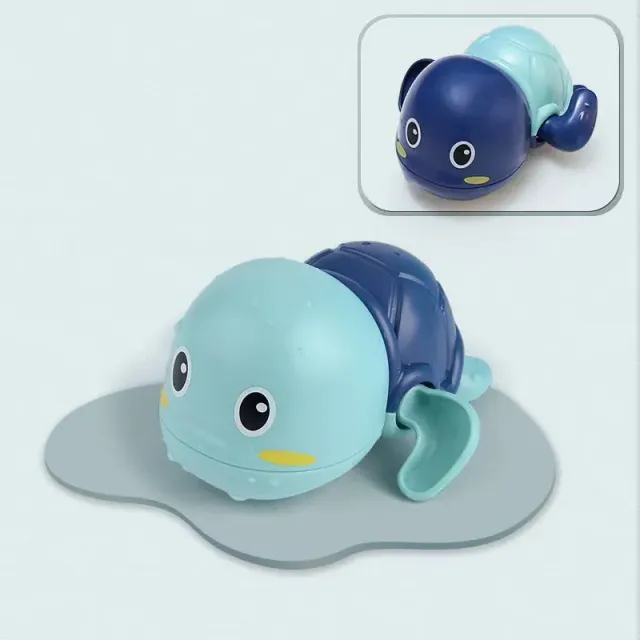 Mechanické koupelové hračky - roztomilá želvička, plave ve vodě, letní hračky do koupelny pro děti