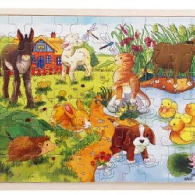 Puzzle din lemn pentru copii 60 de piese