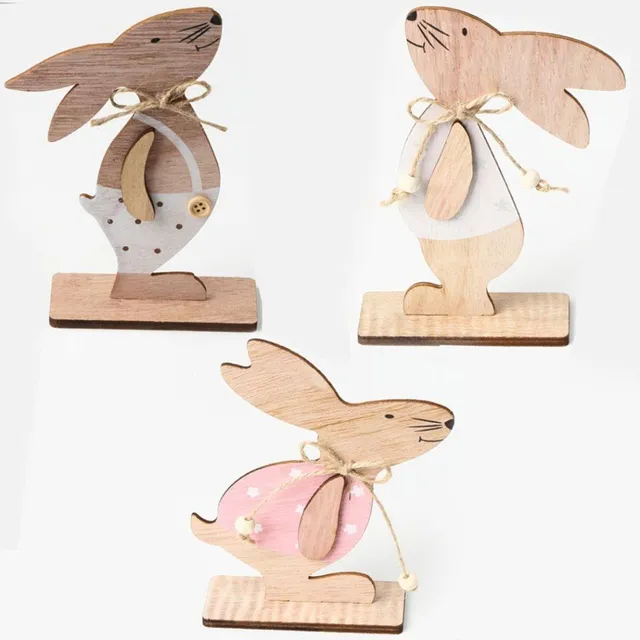 Easter Bunny's Wood Ornament
