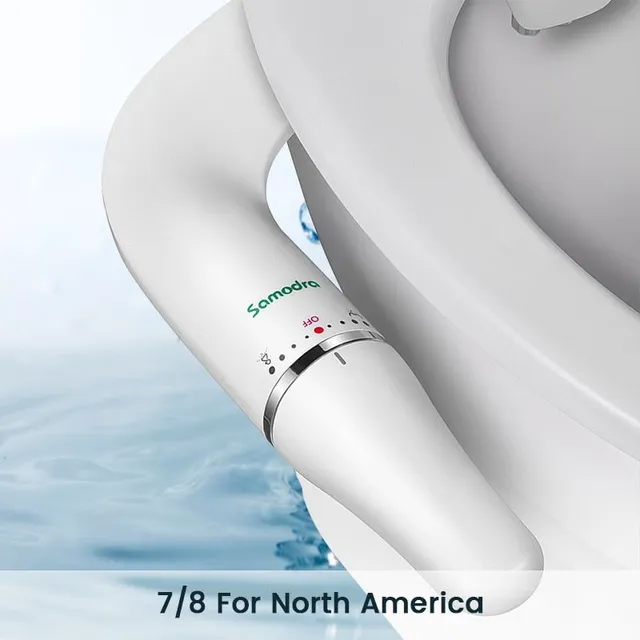 Toilet Bidet Ultra-Slim Bidet Toilet Seat with Brass Inlet Adjustable Water Pressure Hygienic Shower in Bathroom