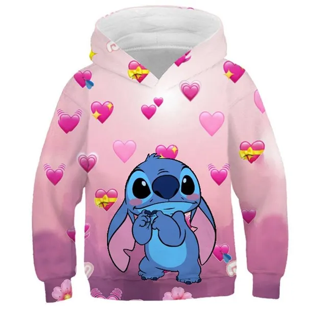 Bluză cu glugă drăguță pentru copii Stitch