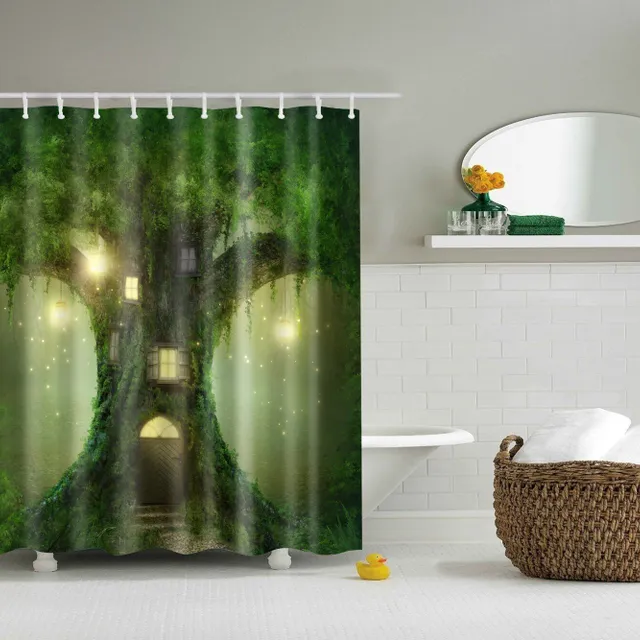 Shower curtain with nature motif 12
