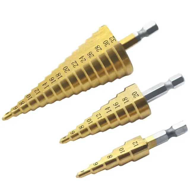 Scale drill 4-12mm 4-20mm 4-32mm HSS steel 4241 with titanium coating