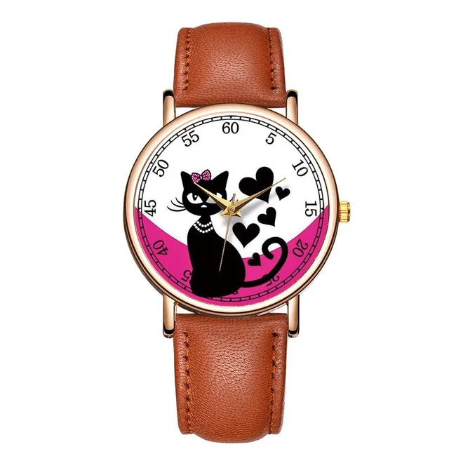 Stylish watch with animal motif Cassie