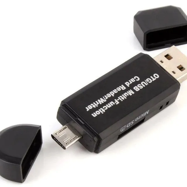 Multifunction memory card reader OTG + USB ports