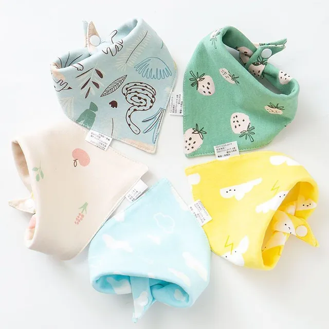 Soft cotton baby bib 5 pcs