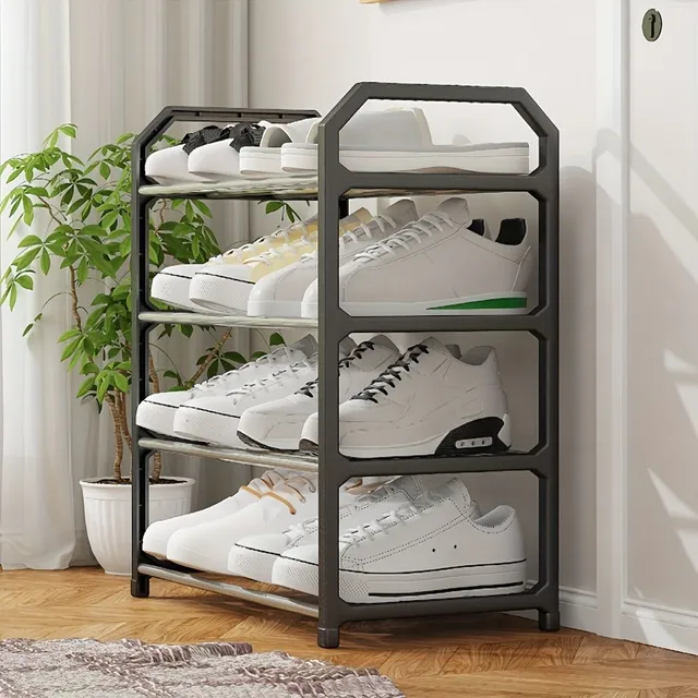 Organizador práctico para zapatos de gran capacidad, blanco, 4 niveles