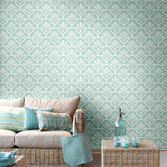 Self-adhesive wallpaper on wall G2356