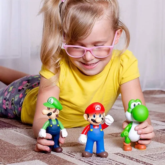 Gyerek figura mozgatható végtagok Super Mario design