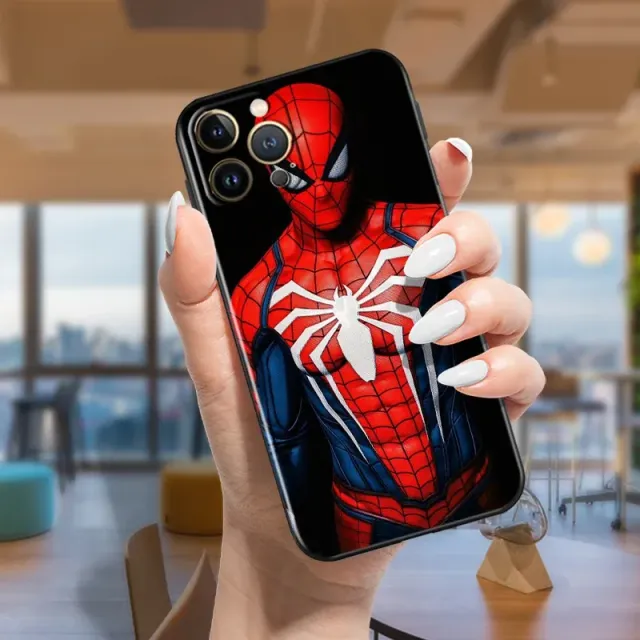 Husă de silicon trendy cu motive ale eroului preferat Spider-man pentru telefoanele iPhone