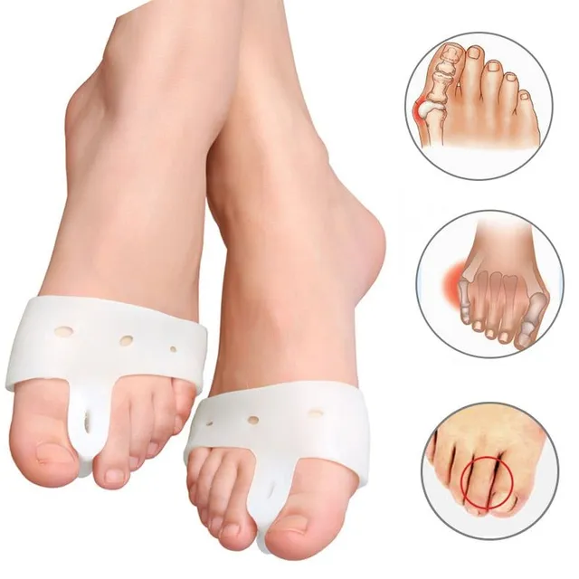 Toe Corrector Orthotics Foot Care Bone Toe Correction Soft Pedicure Socks Toe Straightener Silicone Toe Separator