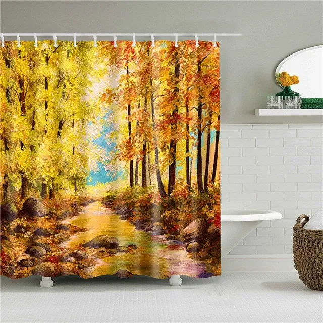 Shower curtain with nature motif A832