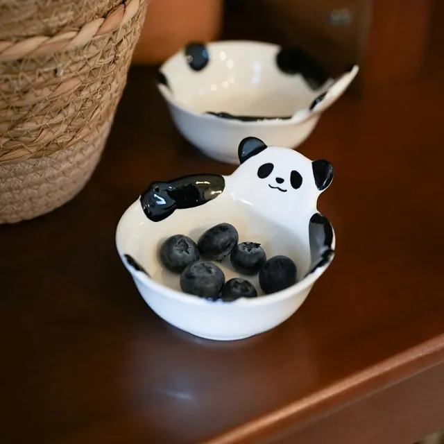 Bol ceramic pentru sosuri în formă de panda drăguță - ideal pentru iubitorii de sushi