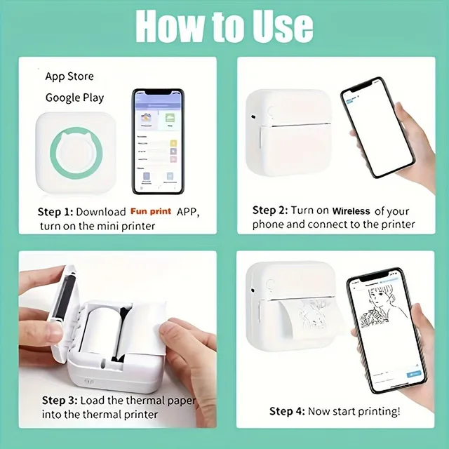 Mini printer for iPhone and Android