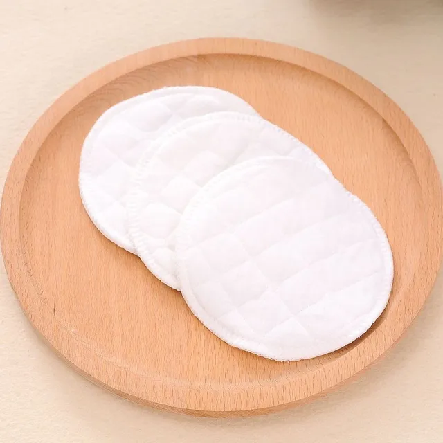 Practical reusable cotton make-up remover pads 10 pieces - white Yonah