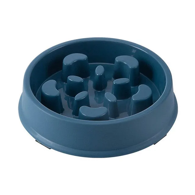 Anti-swallowing bowl for slowing feeding