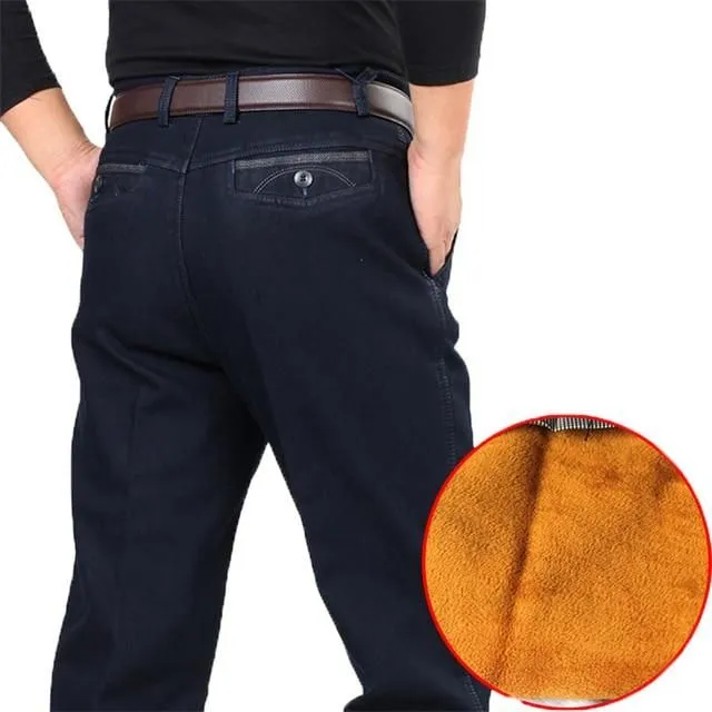 Men's high waisted insulated jeans