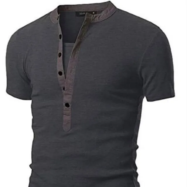 Stylish men's t-shirt with buttons Joseph