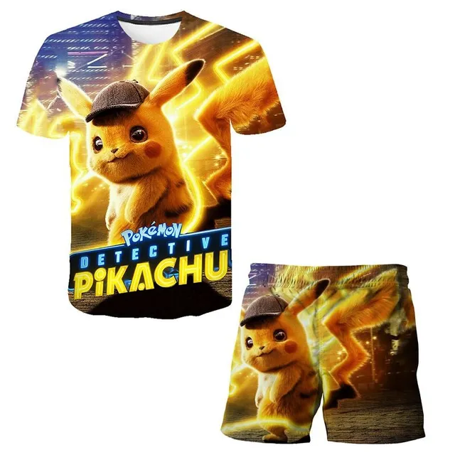 Set tricou și pantaloni scurți pentru copii Pokémon - 2 bucăți