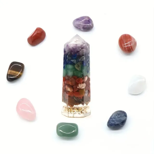 7pcs Set of natural crystals - Stones 7 chaker, yoga balance, decoration of minerals and crystal