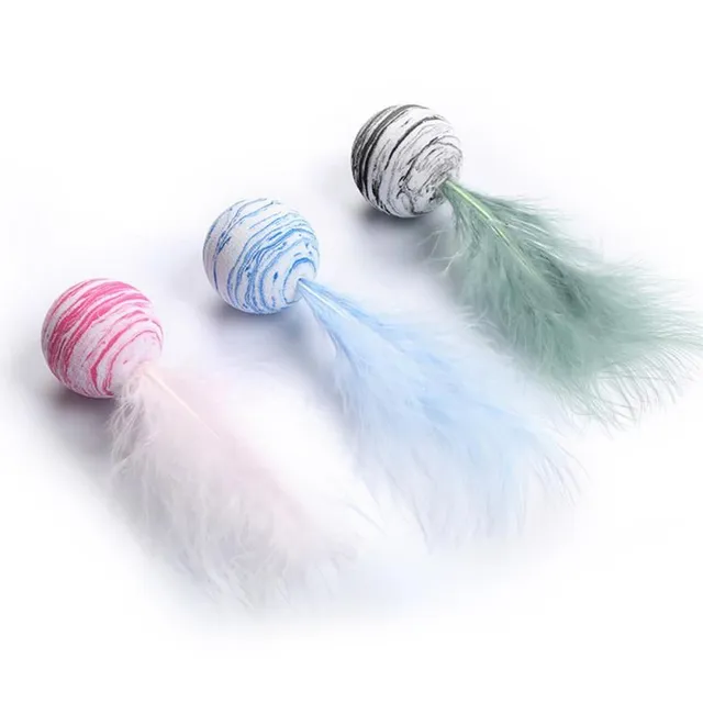 Cat toy - ball with feather