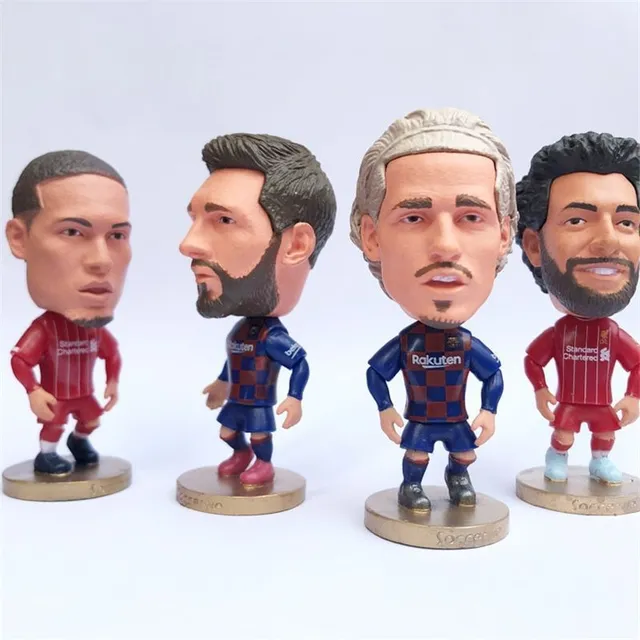 Figurines of various football stars