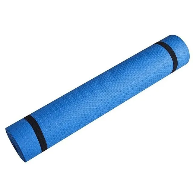 Preş antialunecare pentru yoga şi fitness blue 3mm