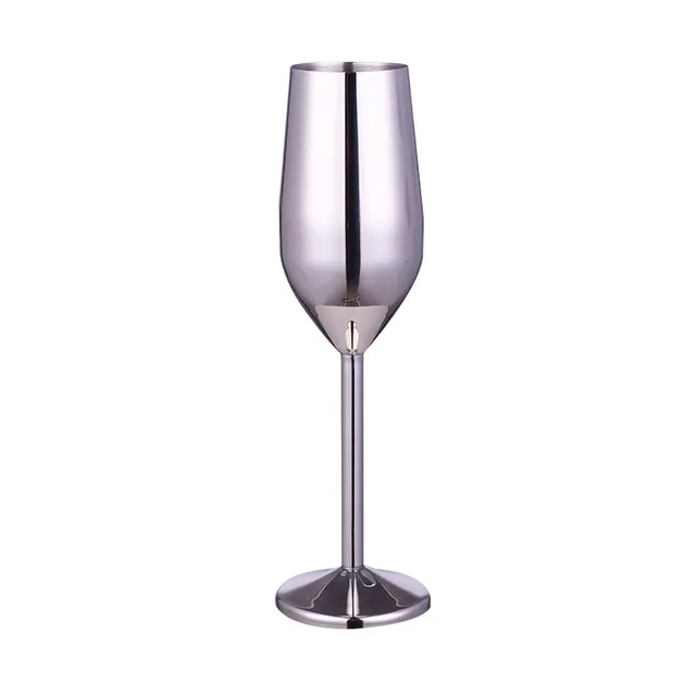 Luxury metallic champagne glasses