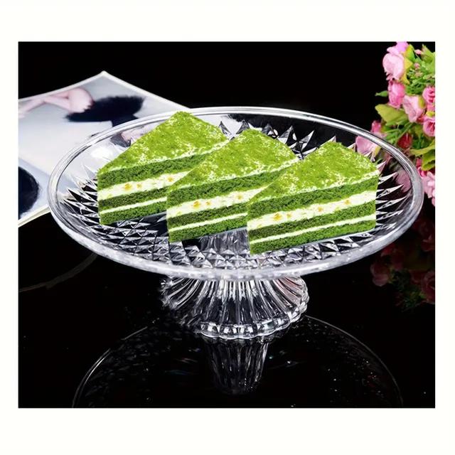 Elegant fruit bowl with acrylic petals and stand - Ideal for snacks, dried fruit and sweets