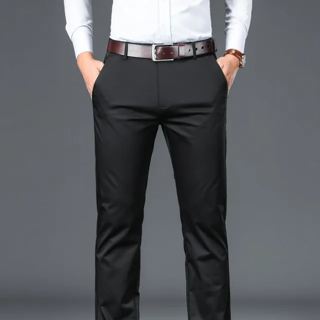 Pantalons formels pour homme avec léger stretch, unis - Classiques et confortables pour chaque occasion