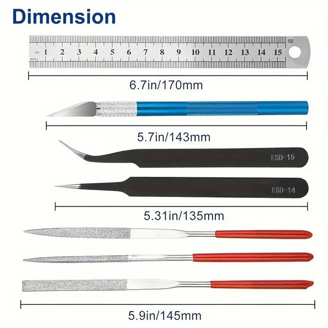 New 24-piece Basic Set For Modellers For Crafts And Hobby For Construction Cars Pro Gundam