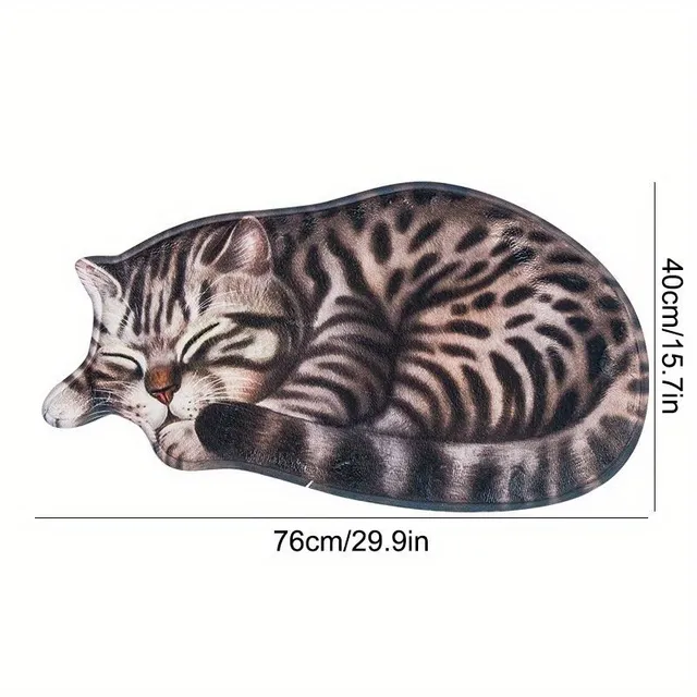 Smooth, fast-drying and anti-slip pad with cat pattern