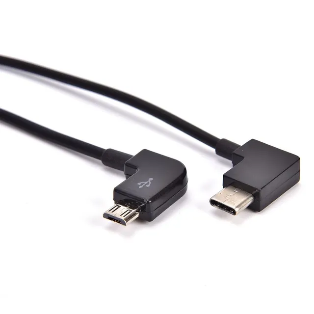 Micro USB/USB-C rohový kabel