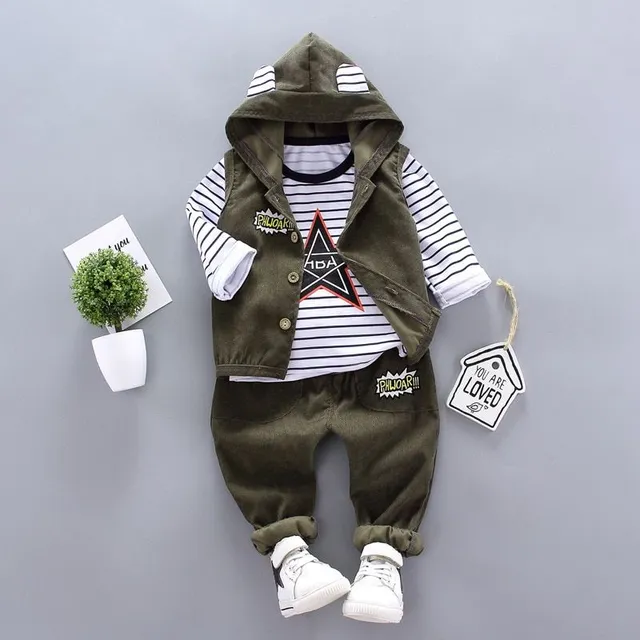 Cute boy spring set with vest