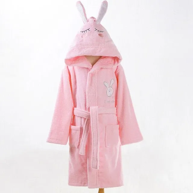 Baby soft robe with cute ears on Jodie's hood