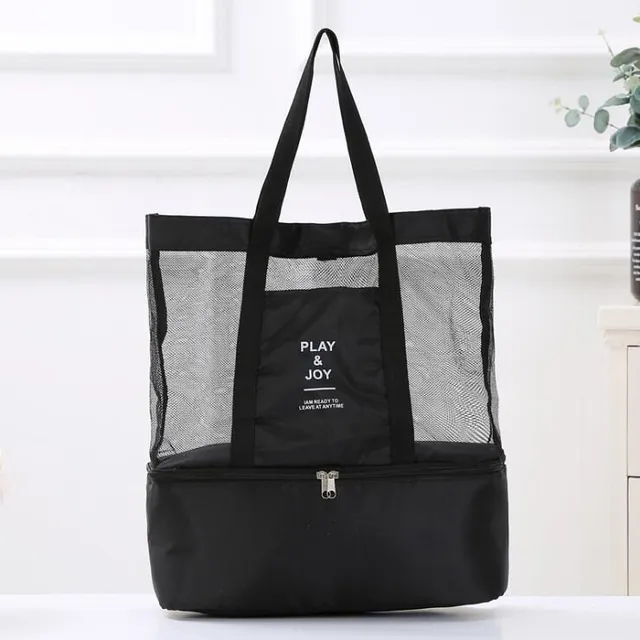 Beach bag with thermal compartment