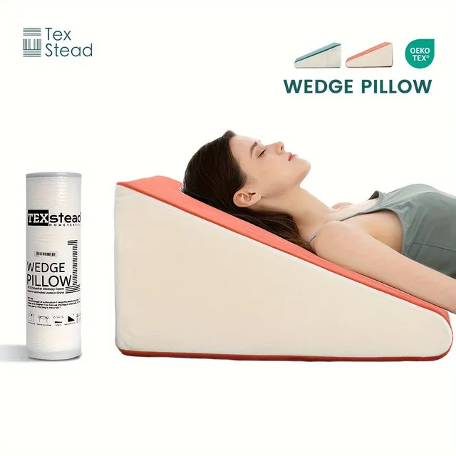 Sleeping wedge 3v1 with breathable air layer and memory foam, suitable for sleep, postoperative care and relief from heartburn.