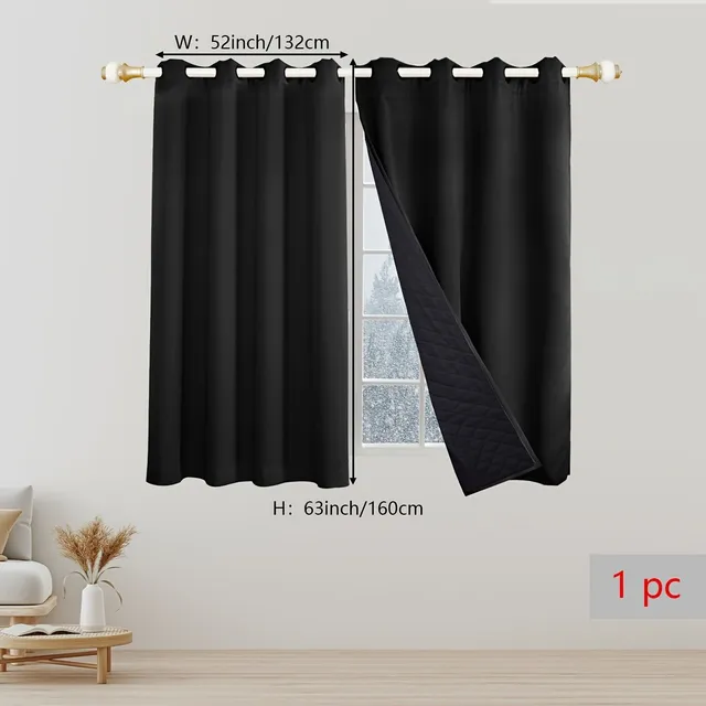 Heat and sound insulation curtains - modern decoration for doors and windows, heated, against the wind